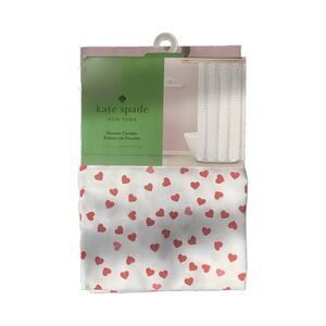 Kate Spade New York Shower Curtain 72” x 72” — Red Heart Scatter Print
